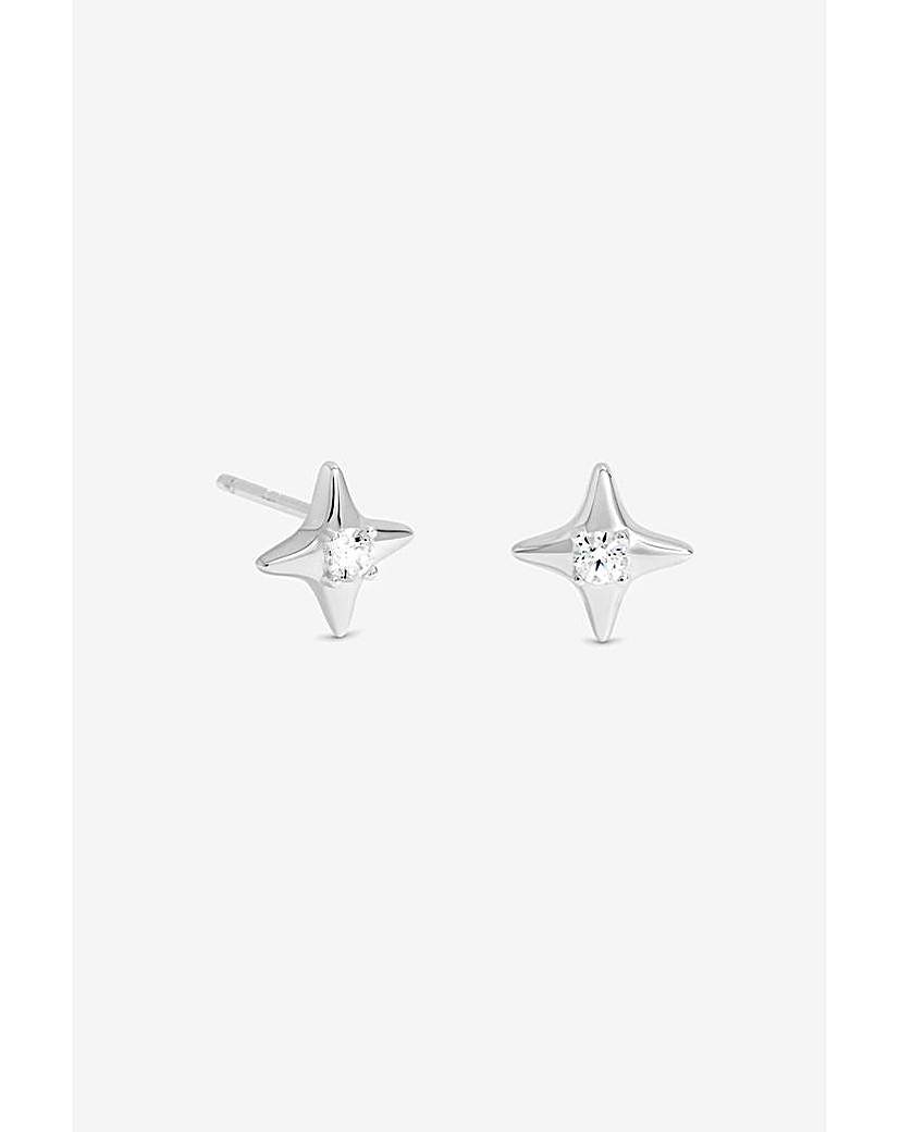 New In - Sterling Silver CZ Celestial Mini Studs