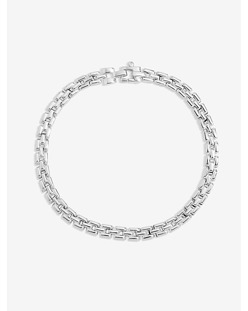 New In - Sterling Silver Gate Chain Bracelet