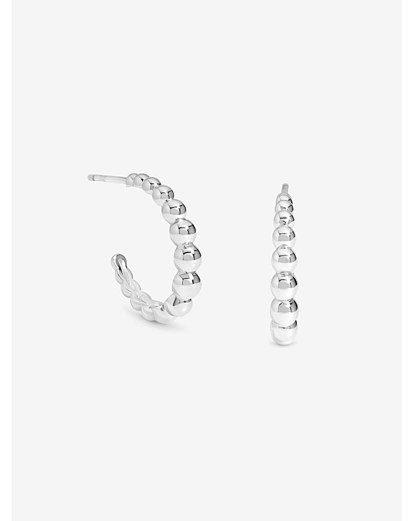 New In - Sterling Silver 925 Textured Orb Hoops