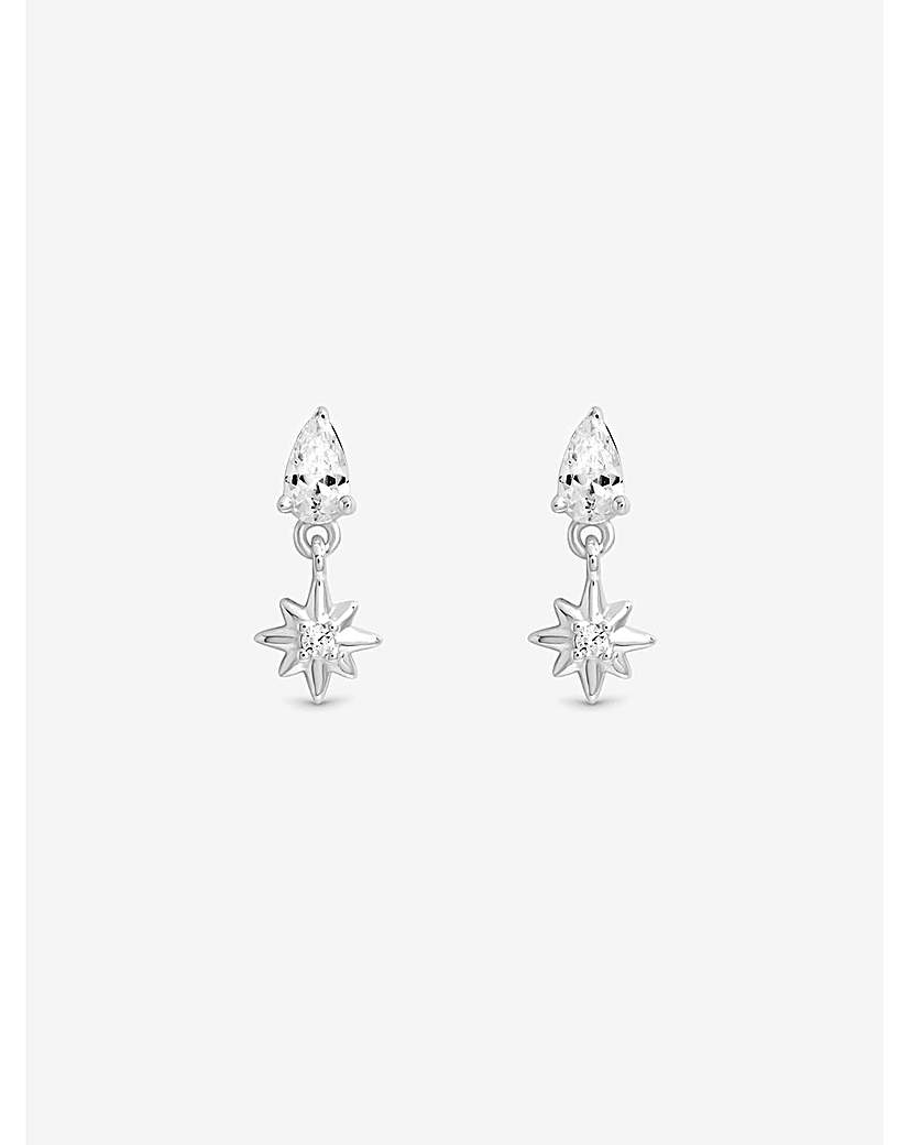 New In - Sterling Silver CZ Celestial Earrings