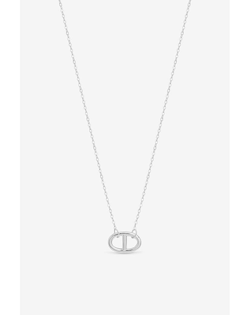 New In - Sterling Silver Interlink Heart Necklace