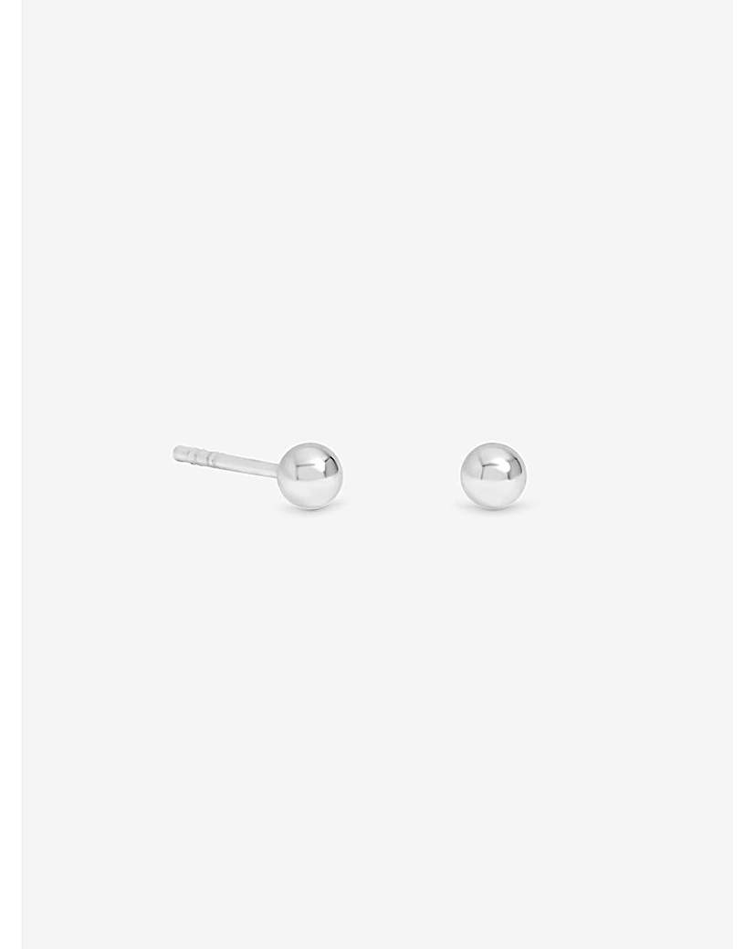 New In - Sterling Silver 925 Polished Ball Studs