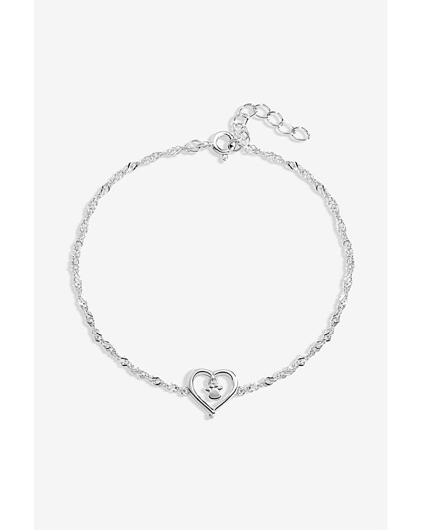 New In - Sterling Silver 925 Paw print Bracelet