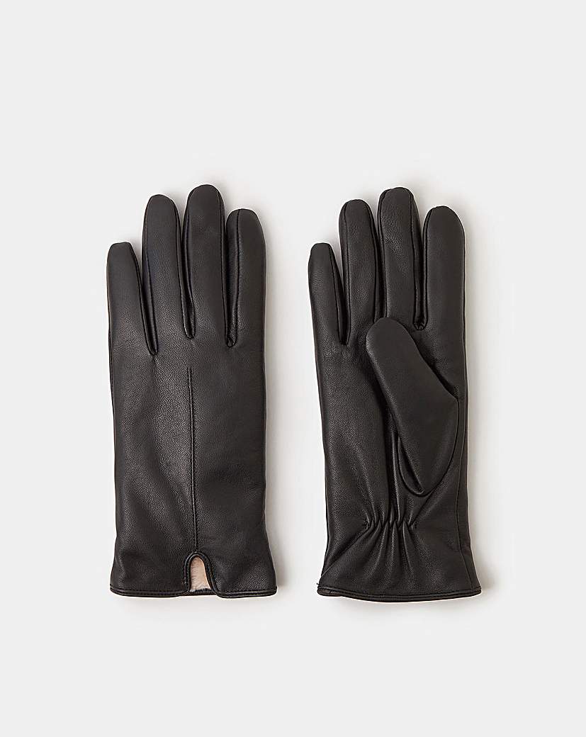 New In - Accessorize Lined Leather Gloves