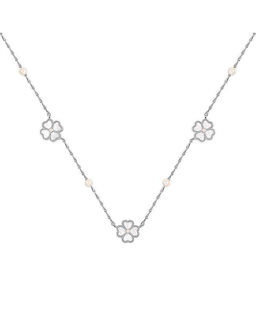 New In - Radley Silver Plated MOP Flower Necklace