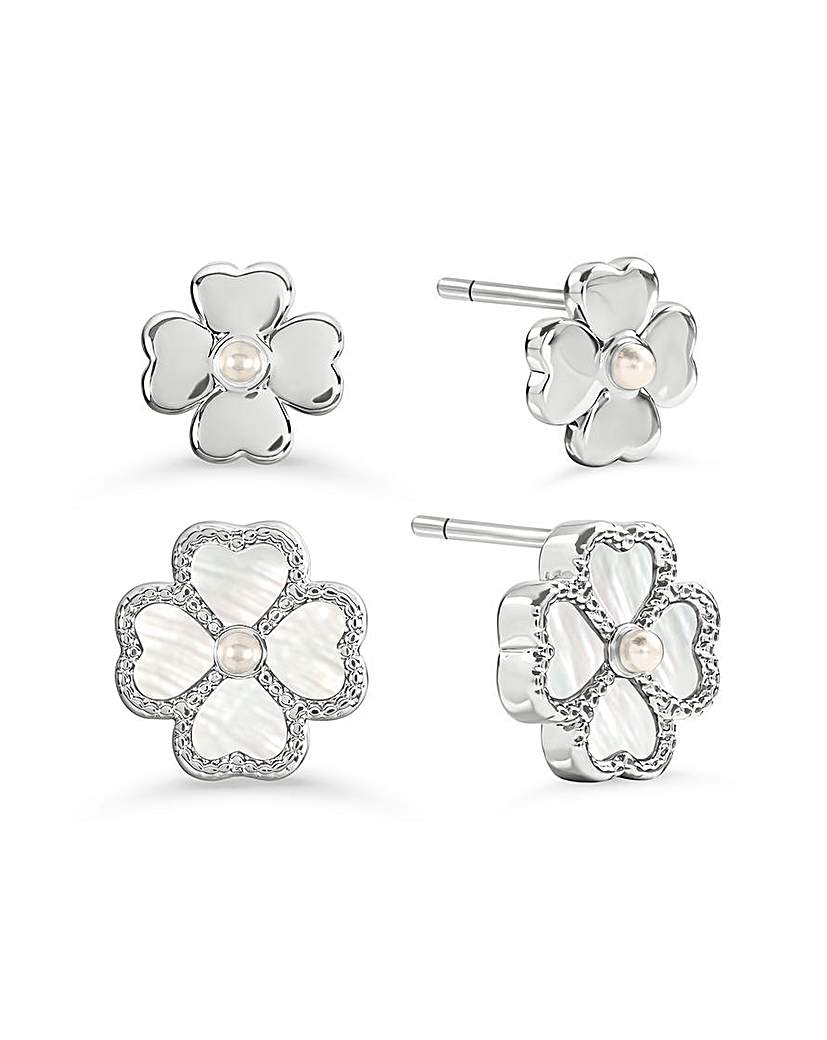 New In - Radley Silver Plated MOP Heart earrings