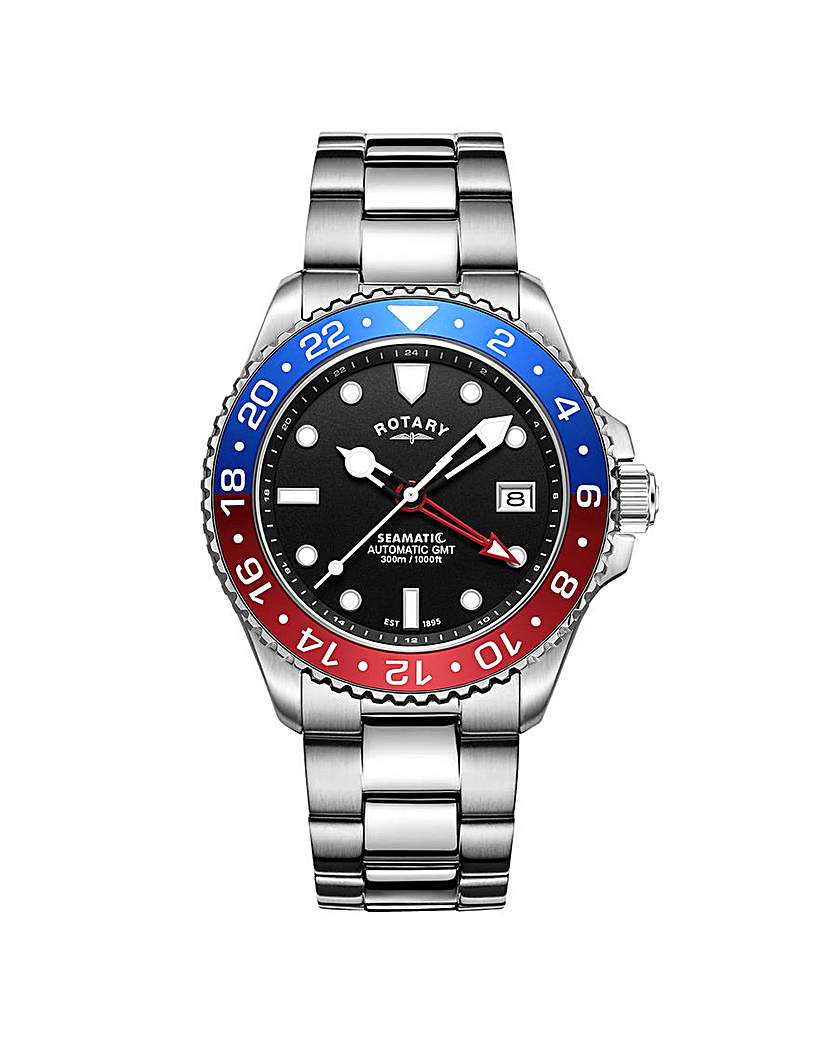 New In - Rotary Men's Seamatic GMT Bracelet Watch