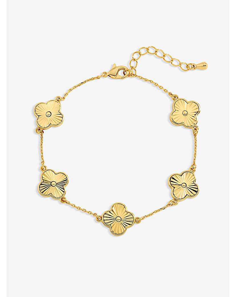 New In - 14K Gold Plated Clover Bracelet