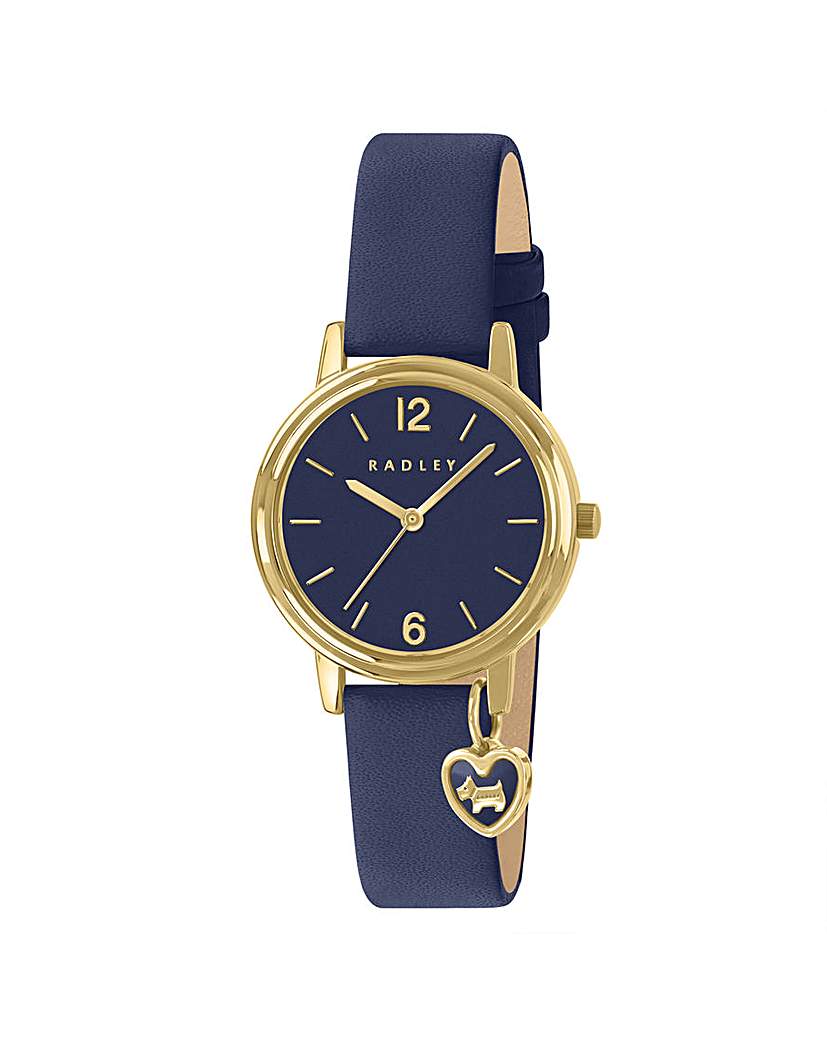 New In - Radley Heart Charm Ink Leather Watch