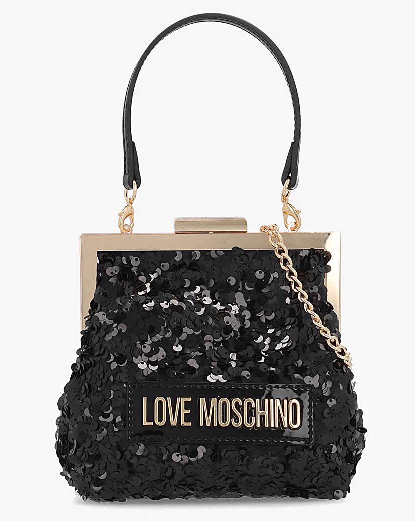 New In - Love Moschino Sequin Frame Evening Bag