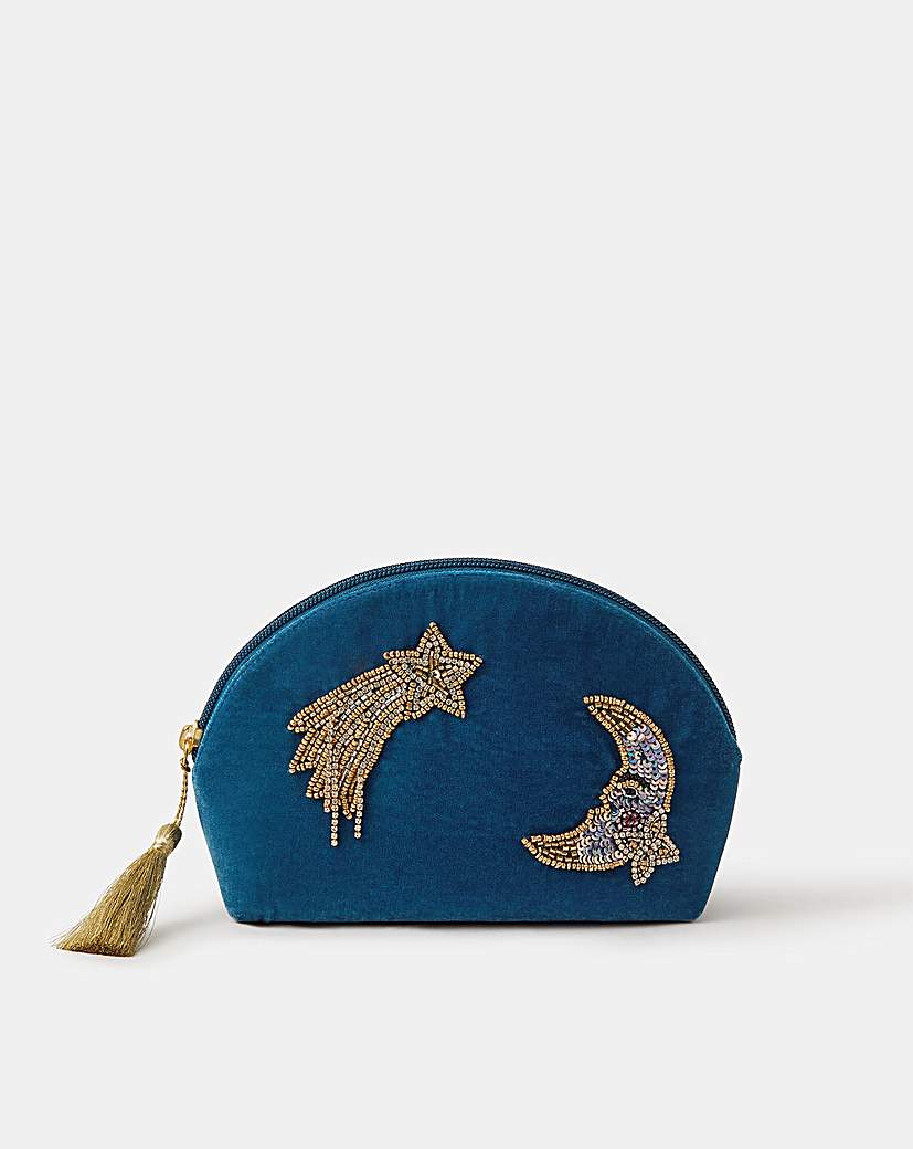 New In - Accessorize Star & Moon Velvet Pouch