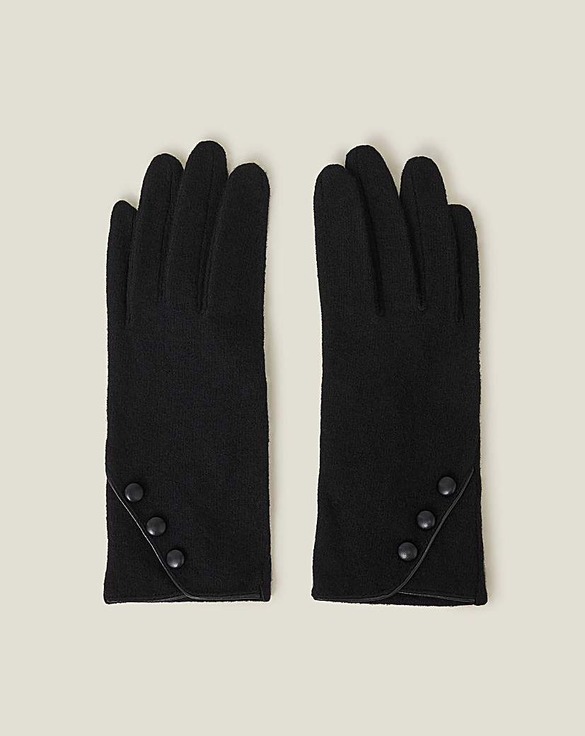 New In - Accessorize Touchscreen Button Gloves