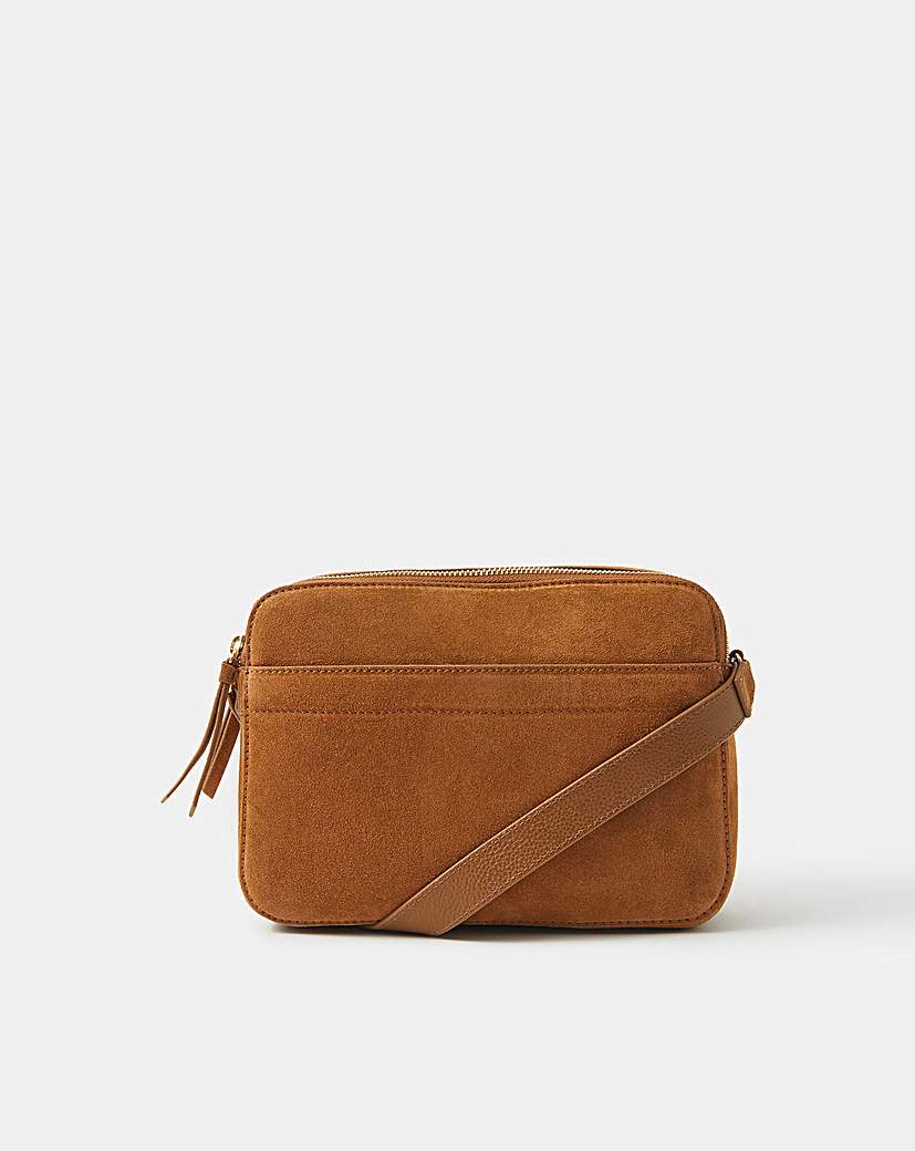 New In - Accessorize Suede Crossbody Bag
