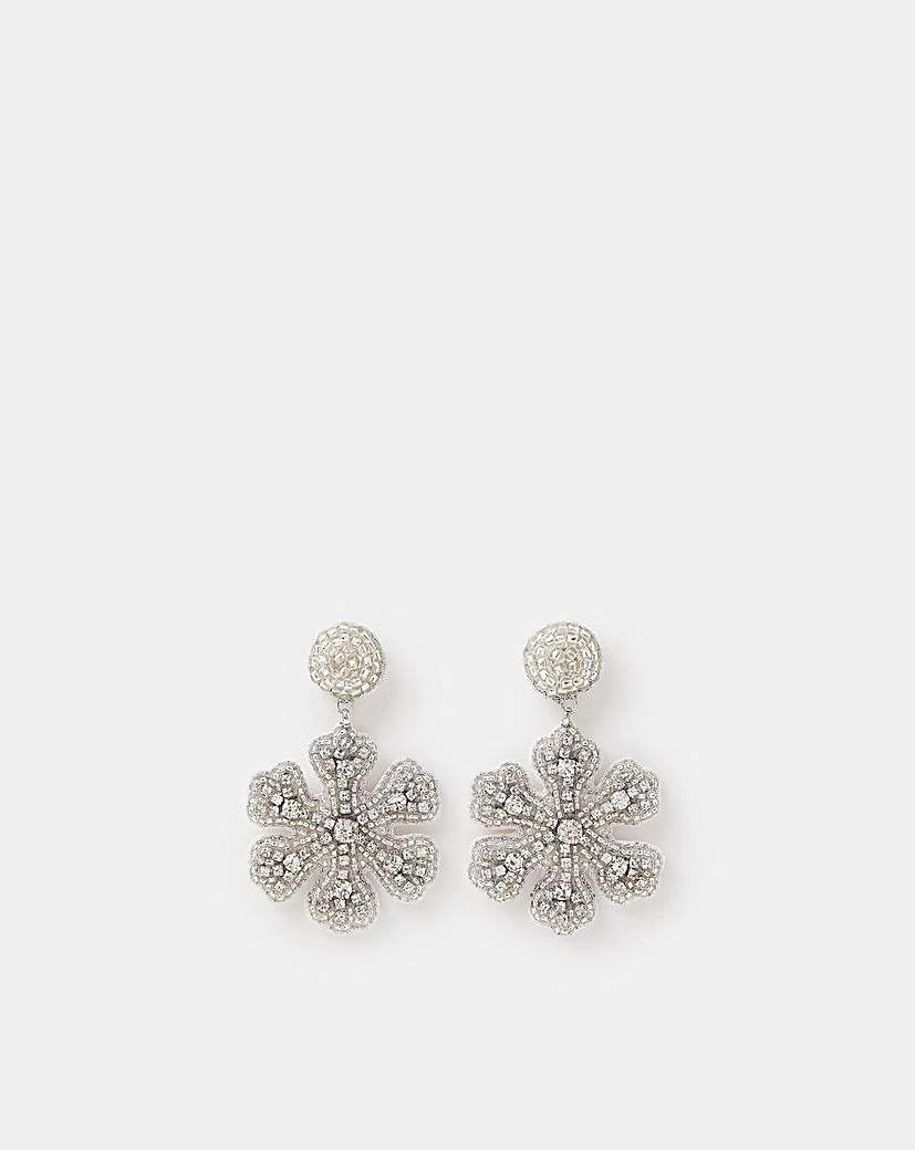 New In - Accessorize Beaded Snowflake Earrings