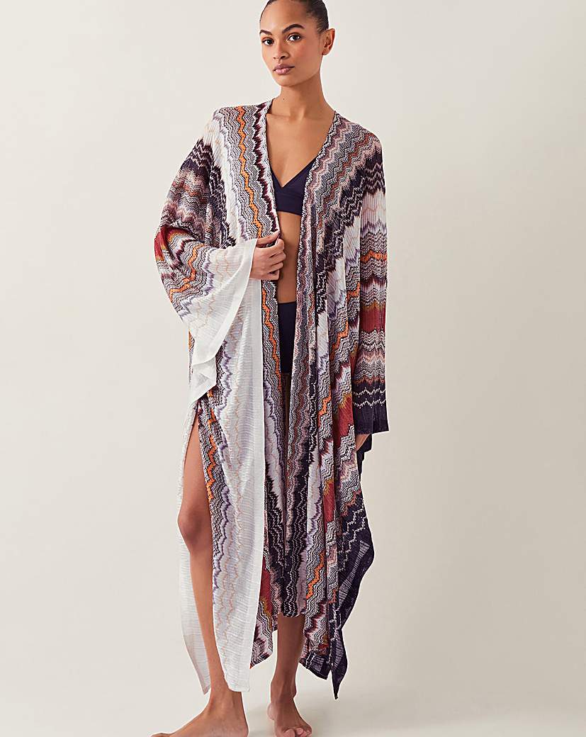 New In - Monsoon Ava Zigzag Stripe Beach Cover-Up