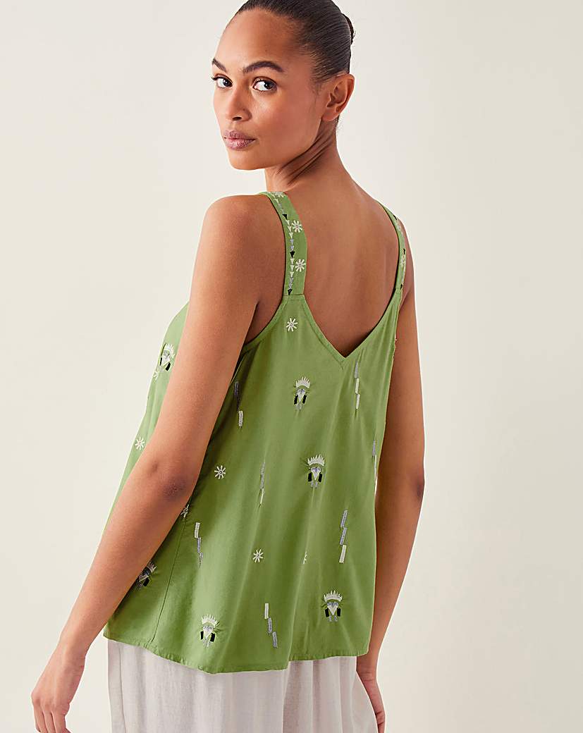 Monsoon Fia Embroidered Cami Top