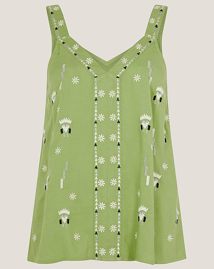 Monsoon Fia Embroidered Cami Top