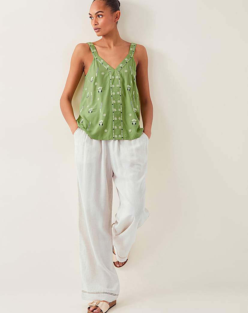 Monsoon Fia Embroidered Cami Top