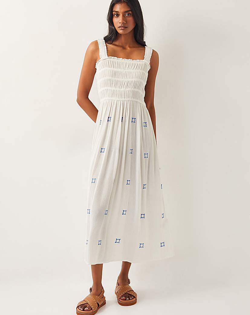 New In - Monsoon Briar Shirred Maxi Dress