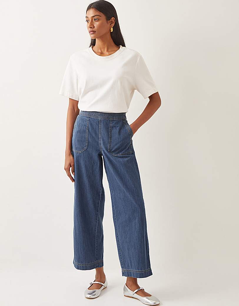 New In - Monsoon Harper Short Wide Leg Jeans