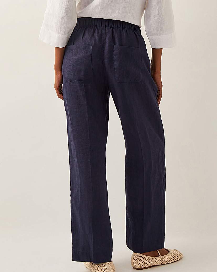 Monsoon Jolie Wide Leg Linen Trousers