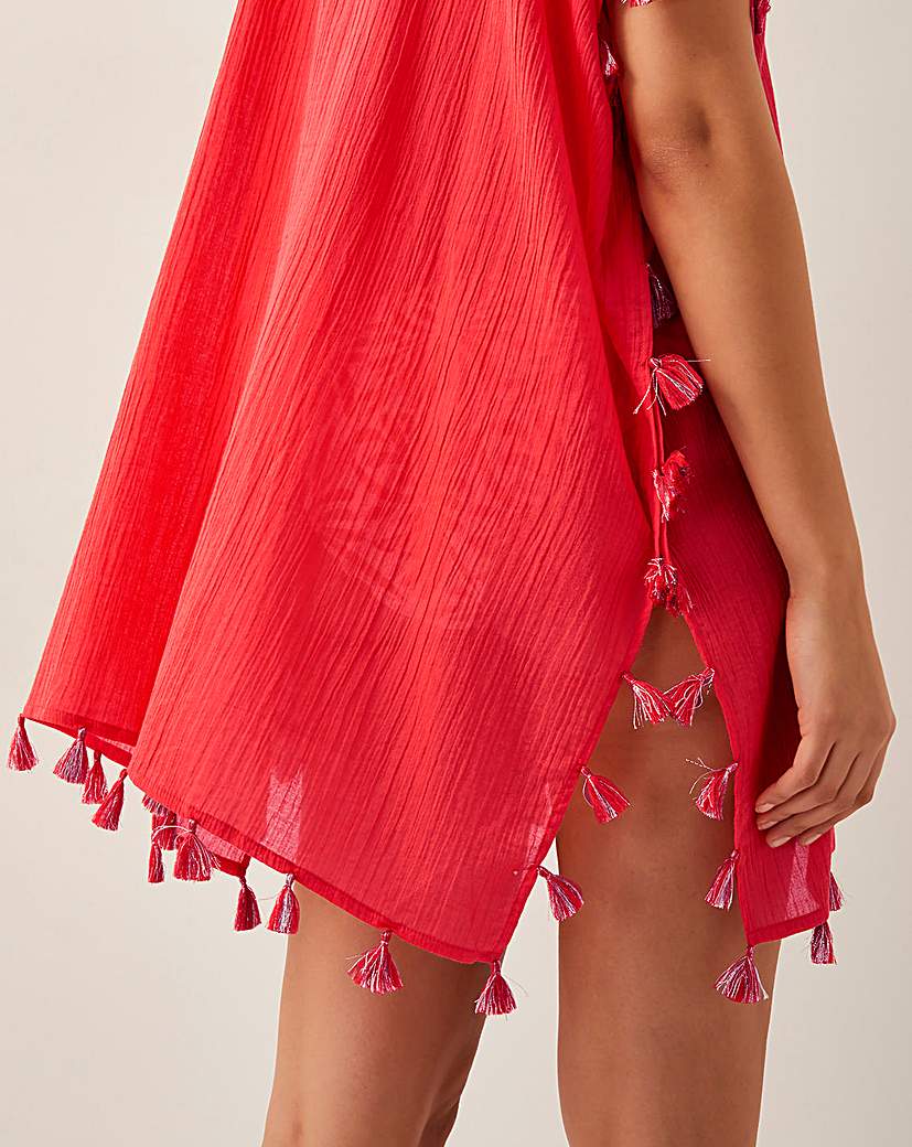 Monsoon Katie Embroidered Tassel Kaftan