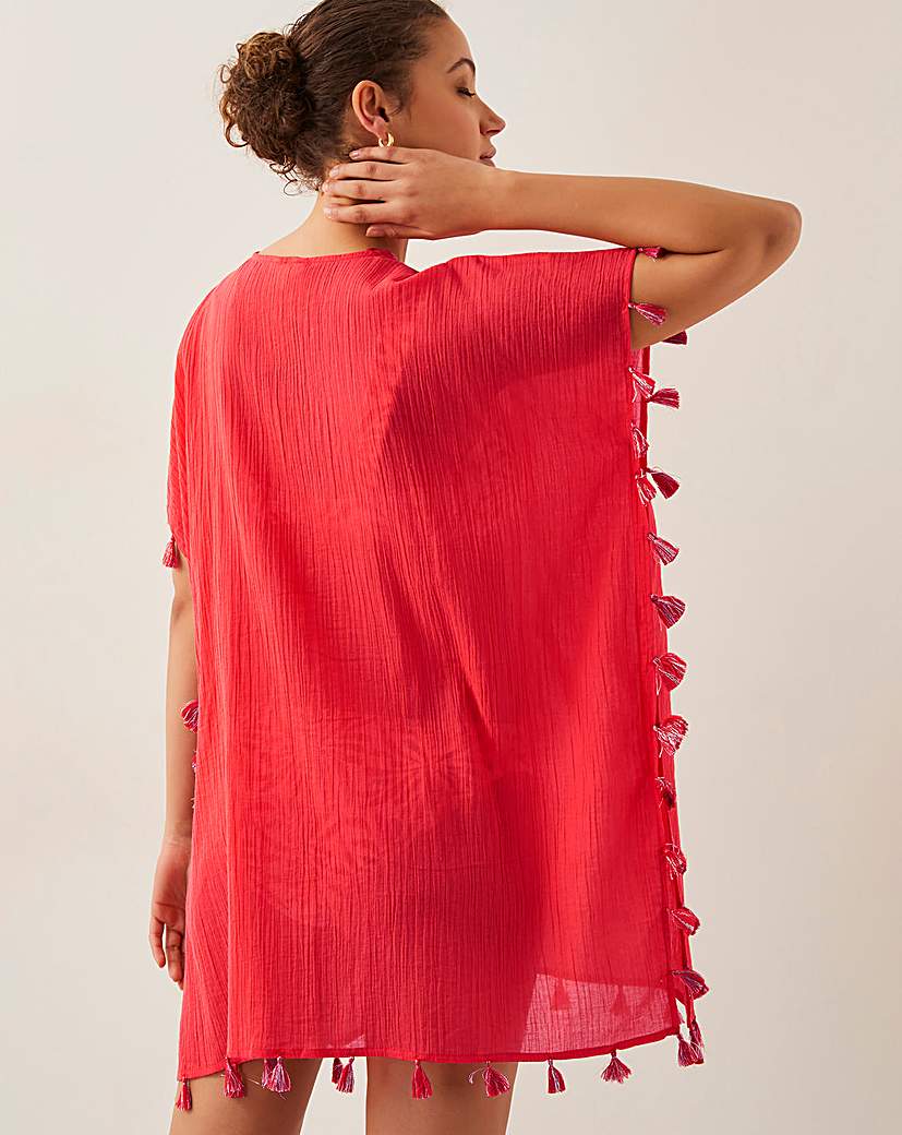 Monsoon Katie Embroidered Tassel Kaftan
