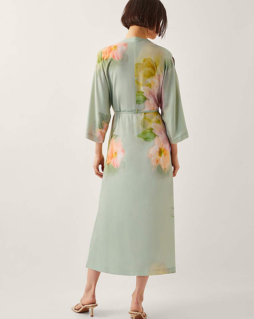 Monsoon Jane Floral Print Midi Dress