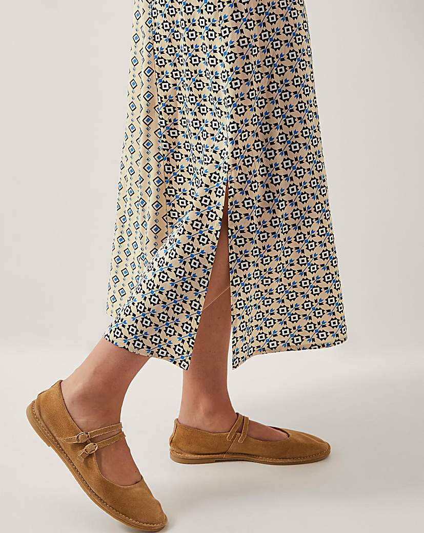 Monsoon Jemmie Long Sleeve Midi Dress