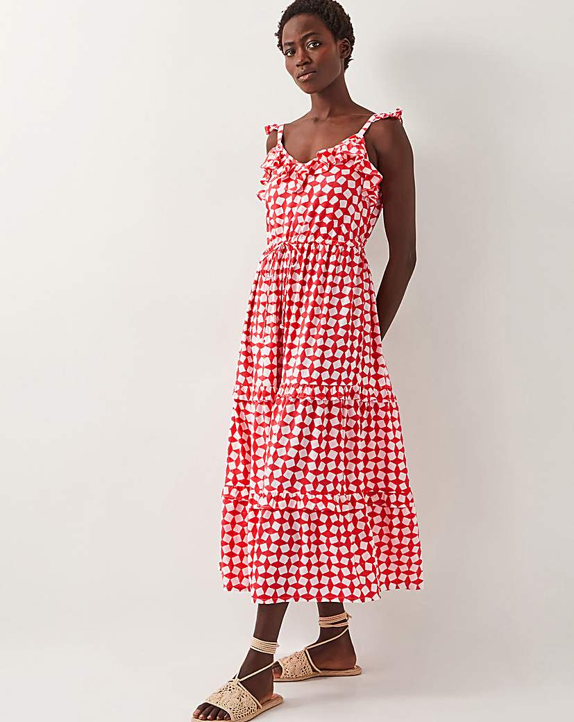 Monsoon Geena Woodblock Midi Dress