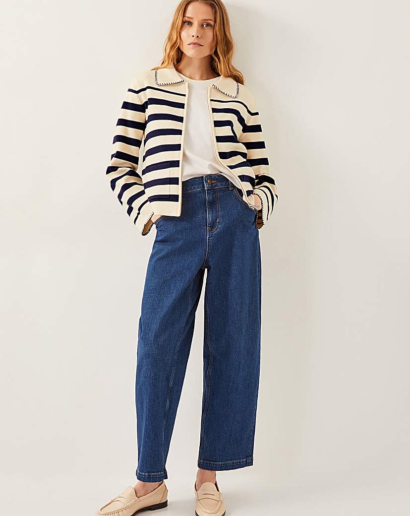 Monsoon Sabine Stripe Collar Jacket