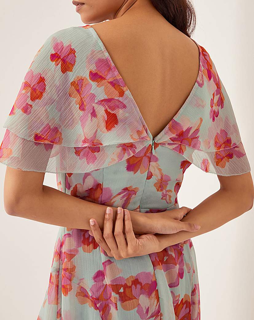 Monsoon Marlene Floral Print Midi Dress