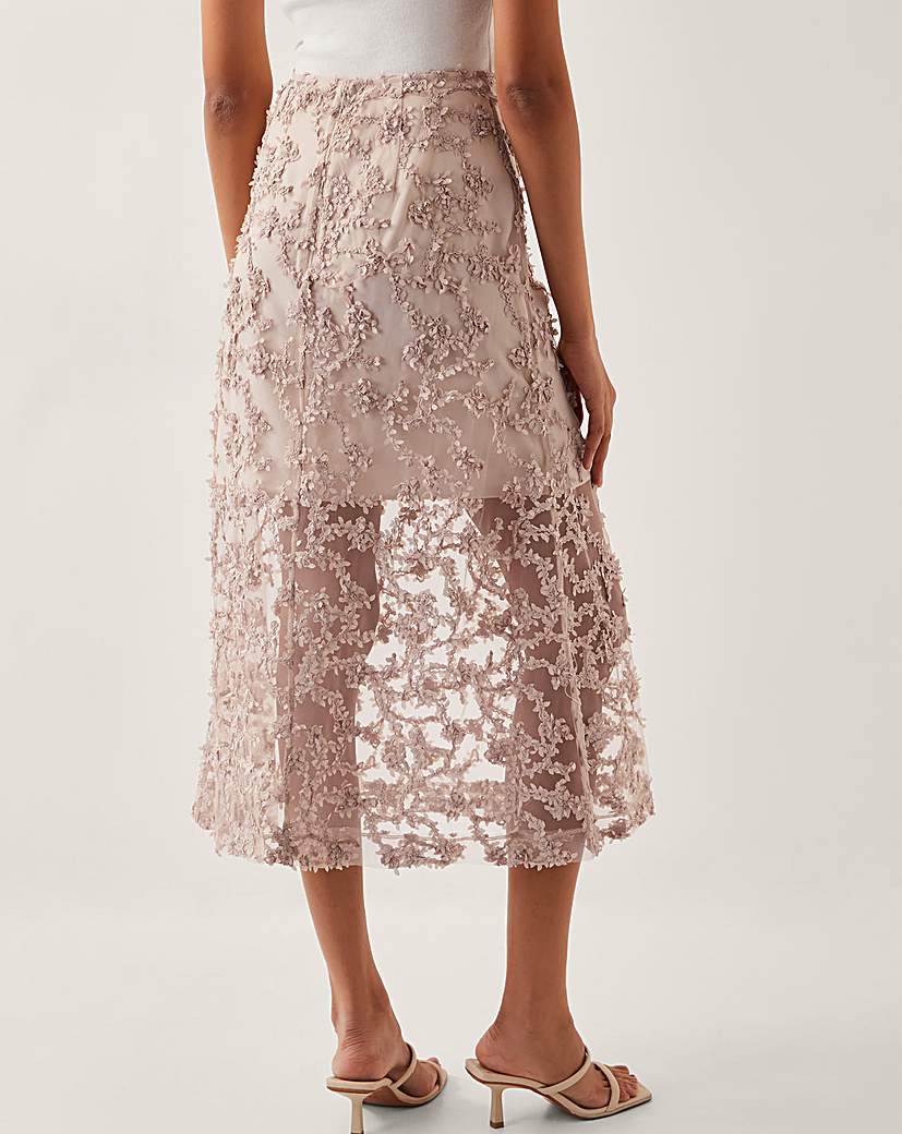 Monsoon Alanna Sheer Midi Skirt