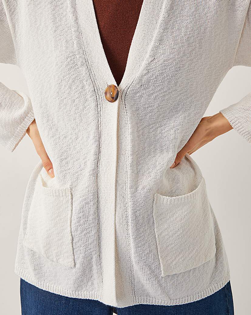 Monsoon Clo Knit Single-Button Cardigan