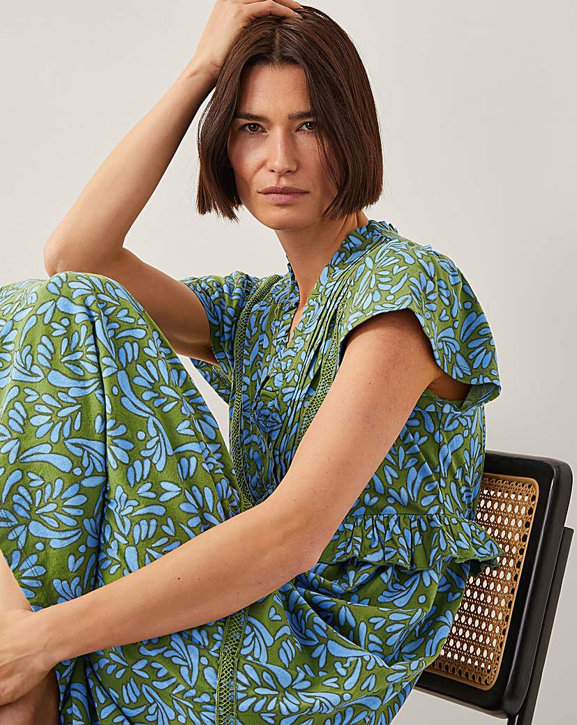 Monsoon Bryony Print Jersey Midi Dress