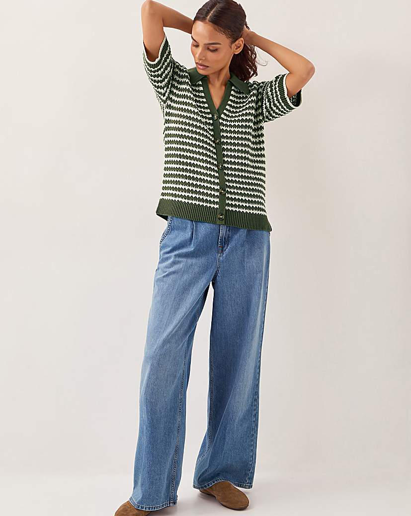 Monsoon Cally Stripe Collar Jumper