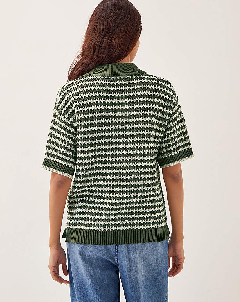 Monsoon Cally Stripe Collar Jumper