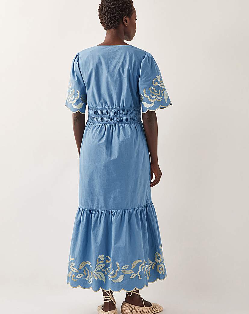 Monsoon Leia Embroidered Midi Dress