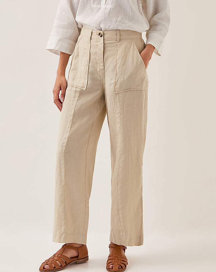 Monsoon Jolie Regular Linen Trousers