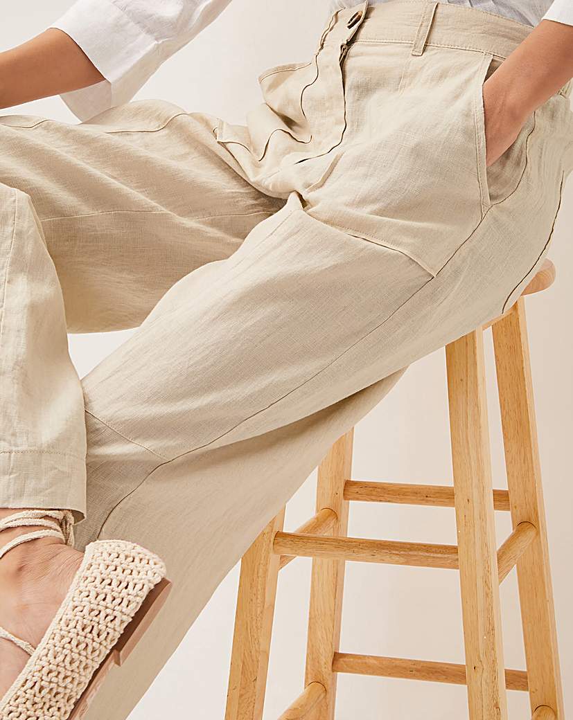 Monsoon Jolie Regular Linen Trousers