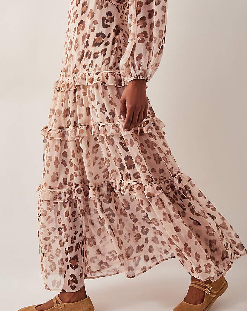 Monsoon Leona Leopard Print Maxi Dress