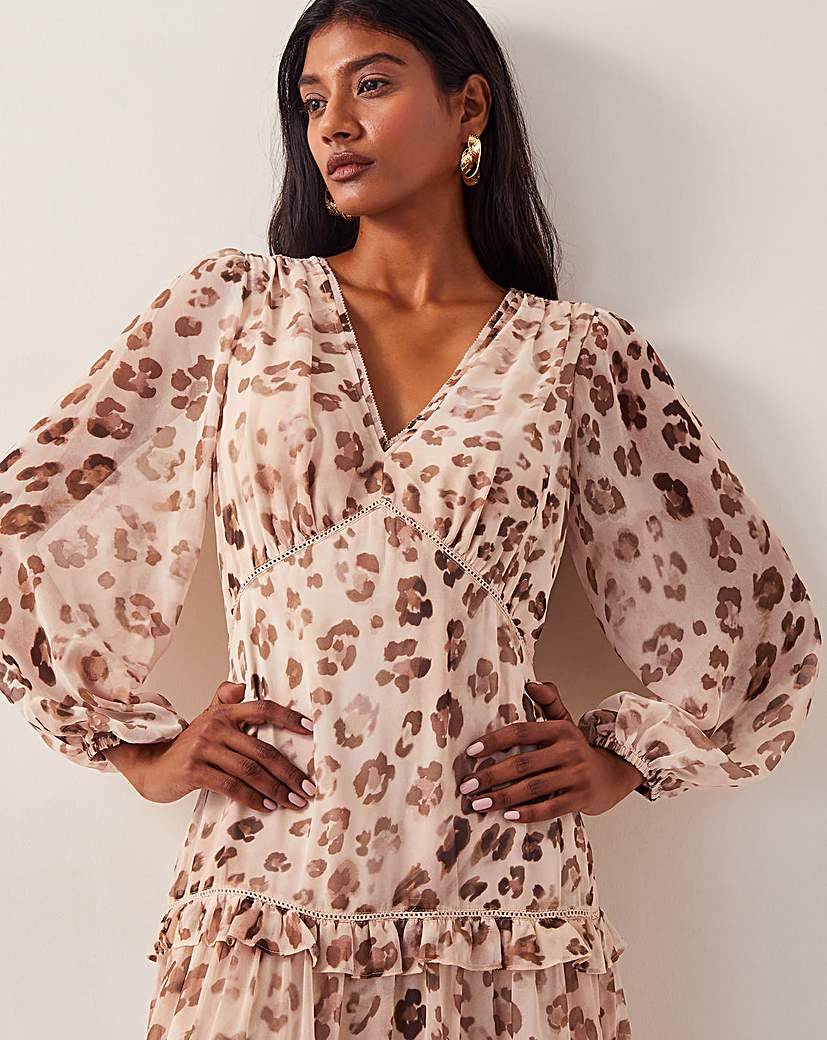 Monsoon Leona Leopard Print Maxi Dress
