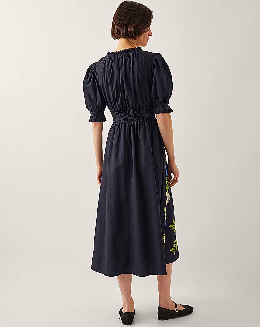 Monsoon Shona Embroidered Midi Dress