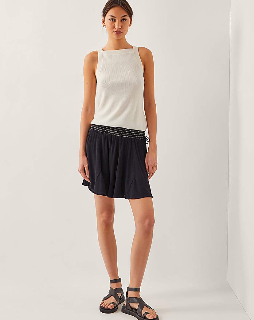 Monsoon Heidi Metallic Shirred Shorts