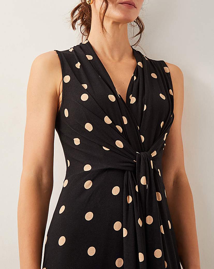 Monsoon Sareesha Polka Dot Midi Dress