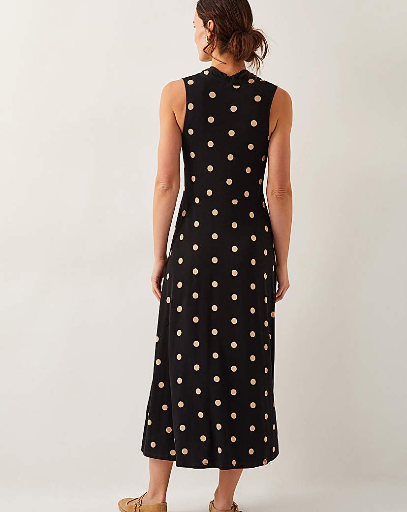 Monsoon Sareesha Polka Dot Midi Dress