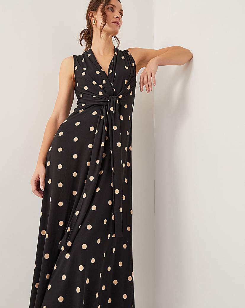 Monsoon Sareesha Polka Dot Midi Dress