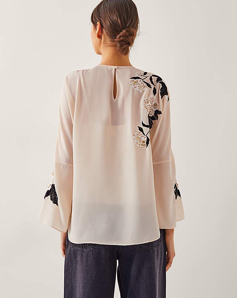 Monsoon Ariah Floral Embellished Blouse