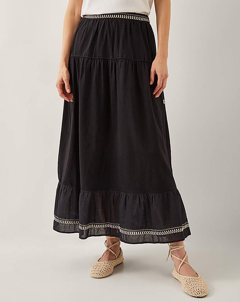 Monsoon Fenn Embroidered Maxi Skirt