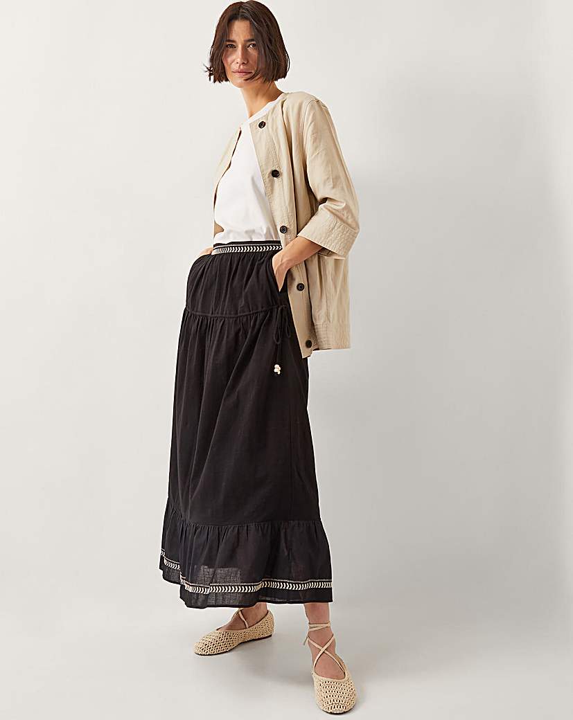 Monsoon Fenn Embroidered Maxi Skirt